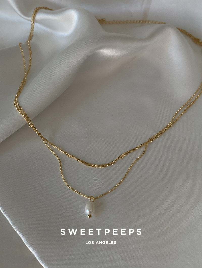 Pearl Double Layer Necklace (IE32)