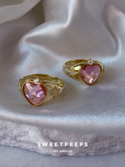 Kawaii Star Heart Ring