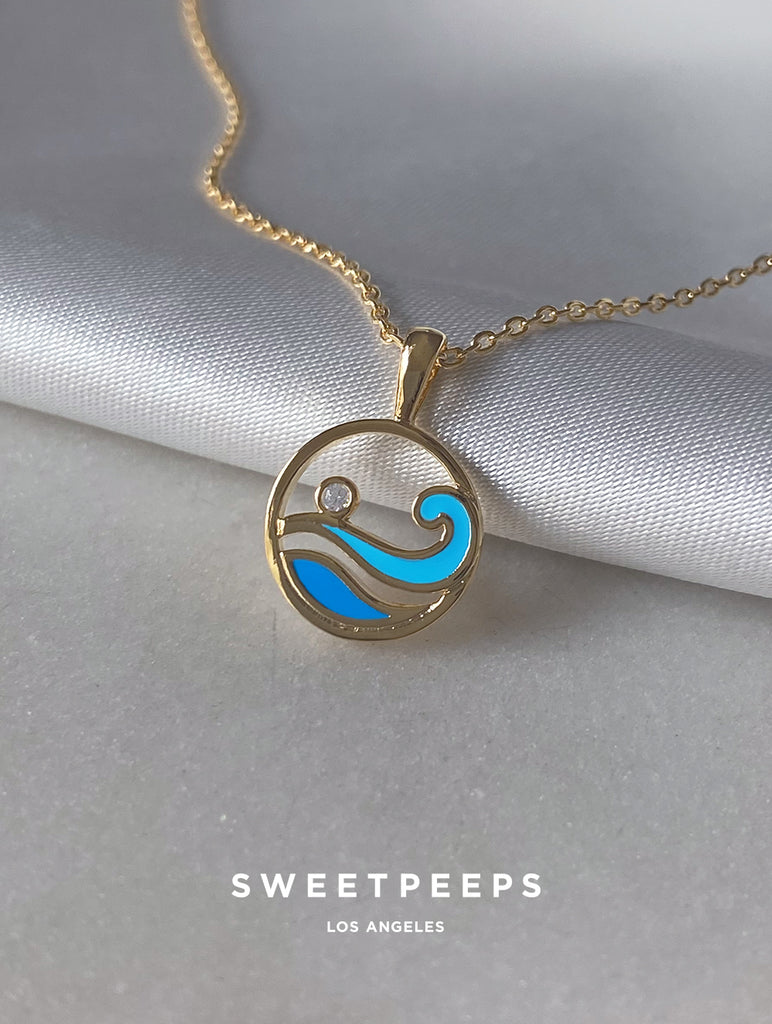 Gold Wave Ring, Surfer Girl Gift Idea, Hawaiian Jewelry, Handmade