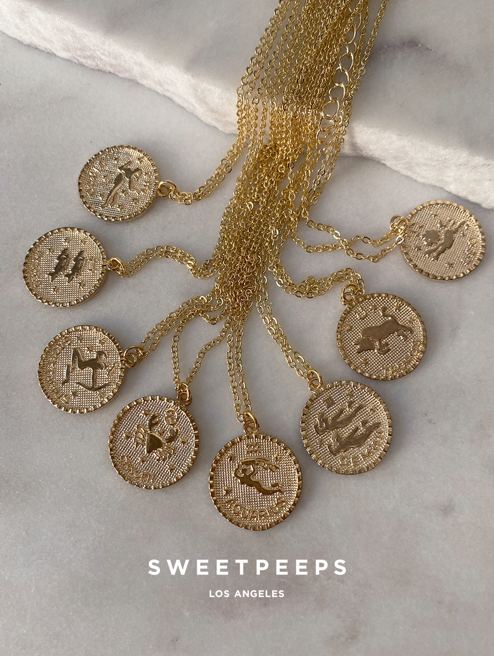 Roman Zodiac Coin Necklace