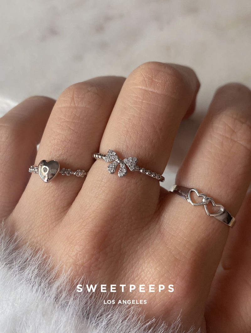 Sterling Silver Princess Heart Ring