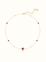 Dainty Red Heart Choker