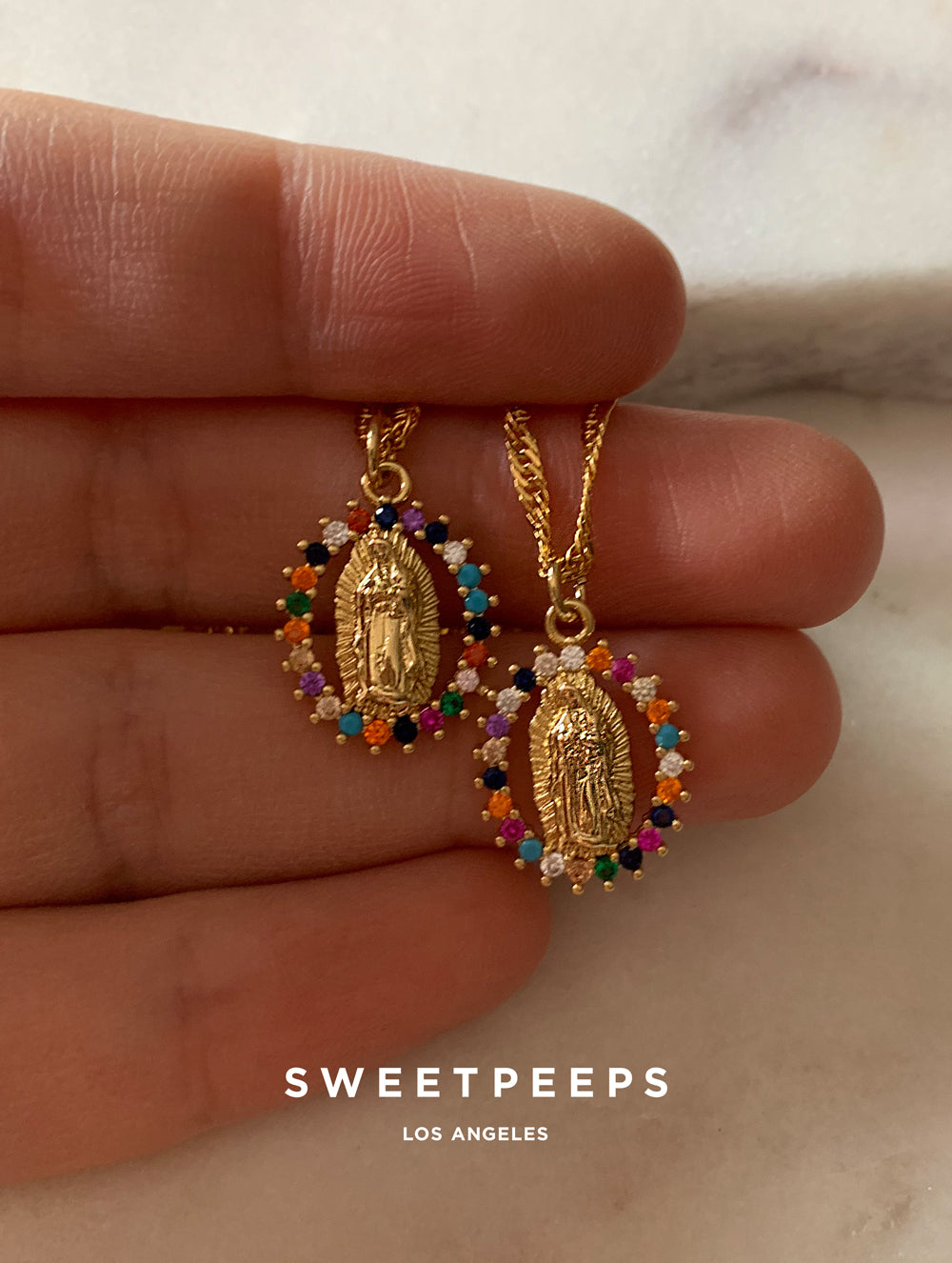 Colorful Saint Mary Necklace