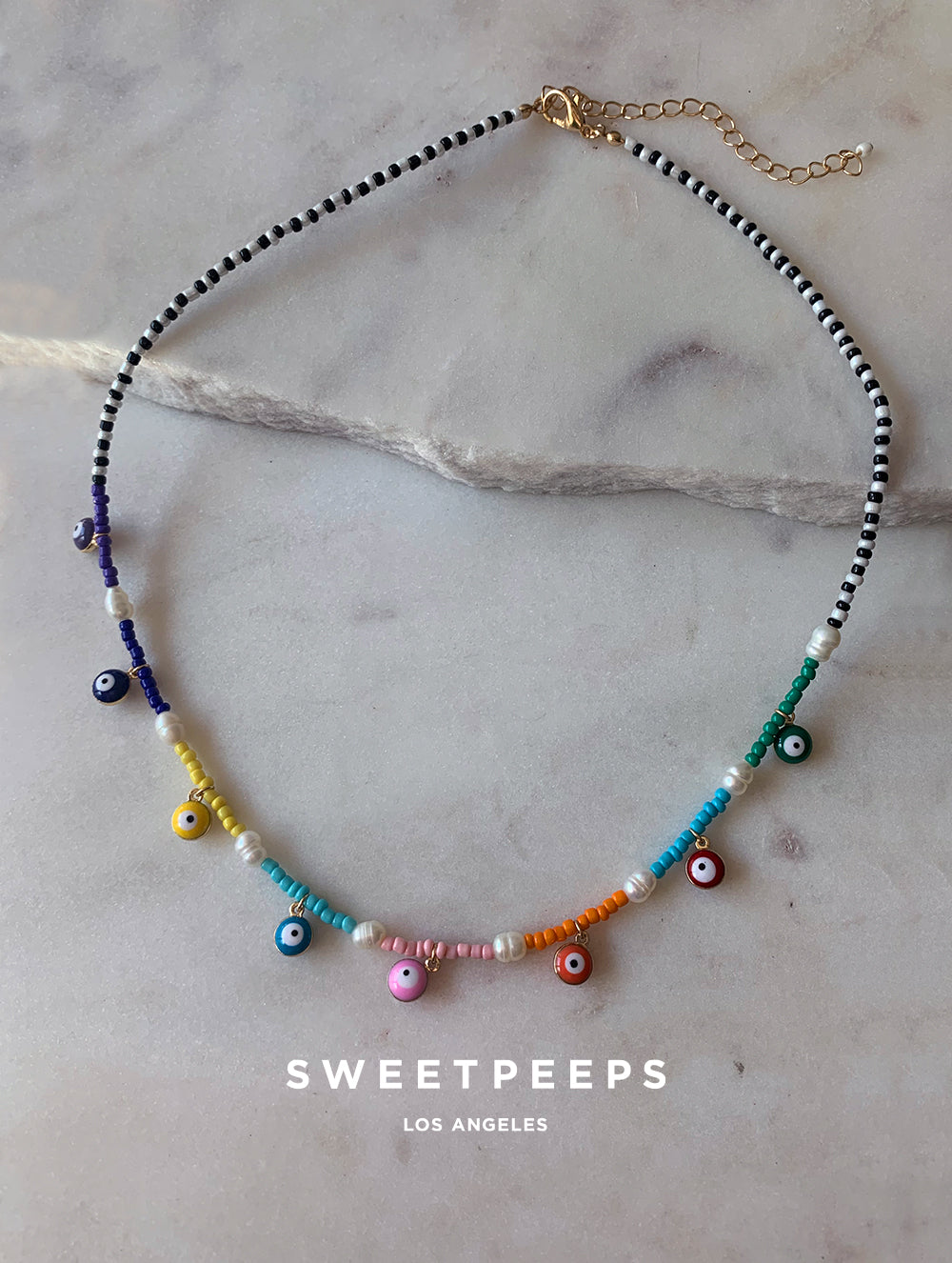 Rainbow Evil Eye Choker