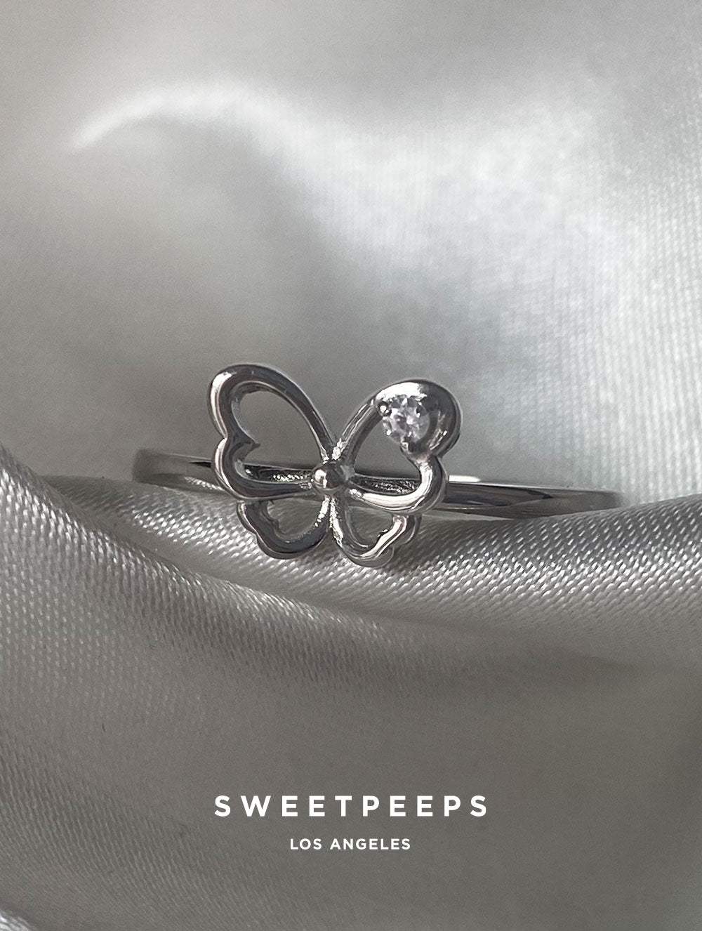 Sterling Silver Baby Butterfly Ring