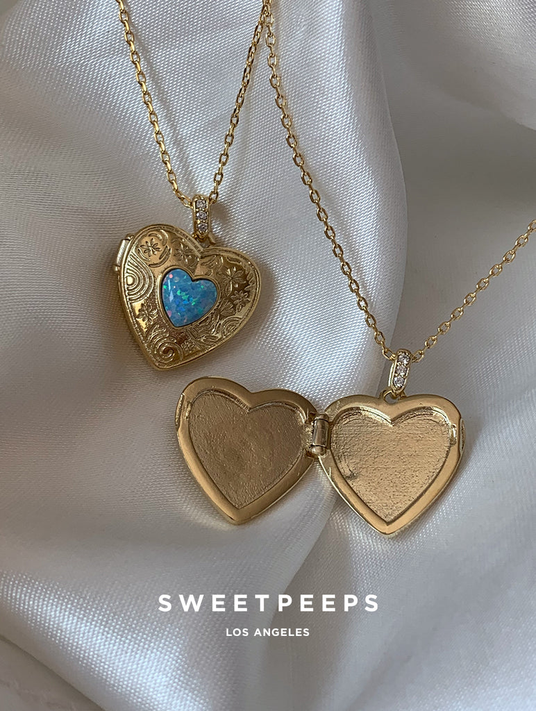 Personalised Engraved Heart Locket Necklace | Lisa Angel