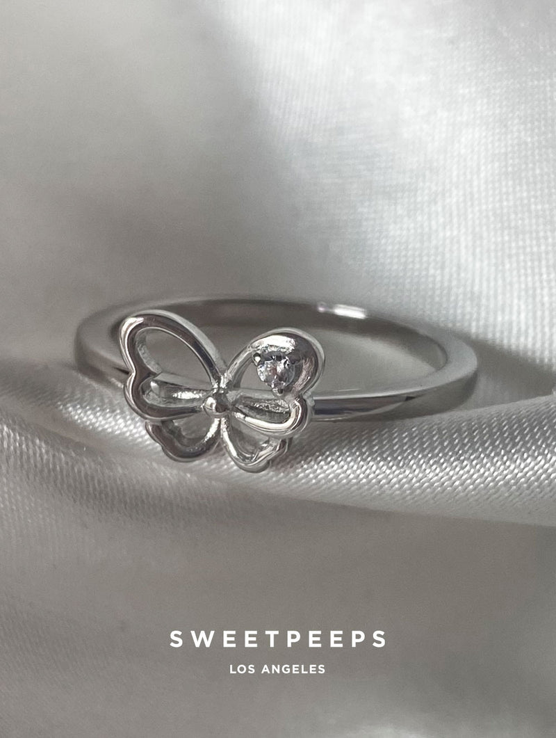 Sterling Silver Baby Butterfly Ring