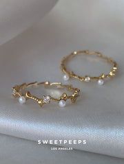 Constellation Thin Pearl Ring