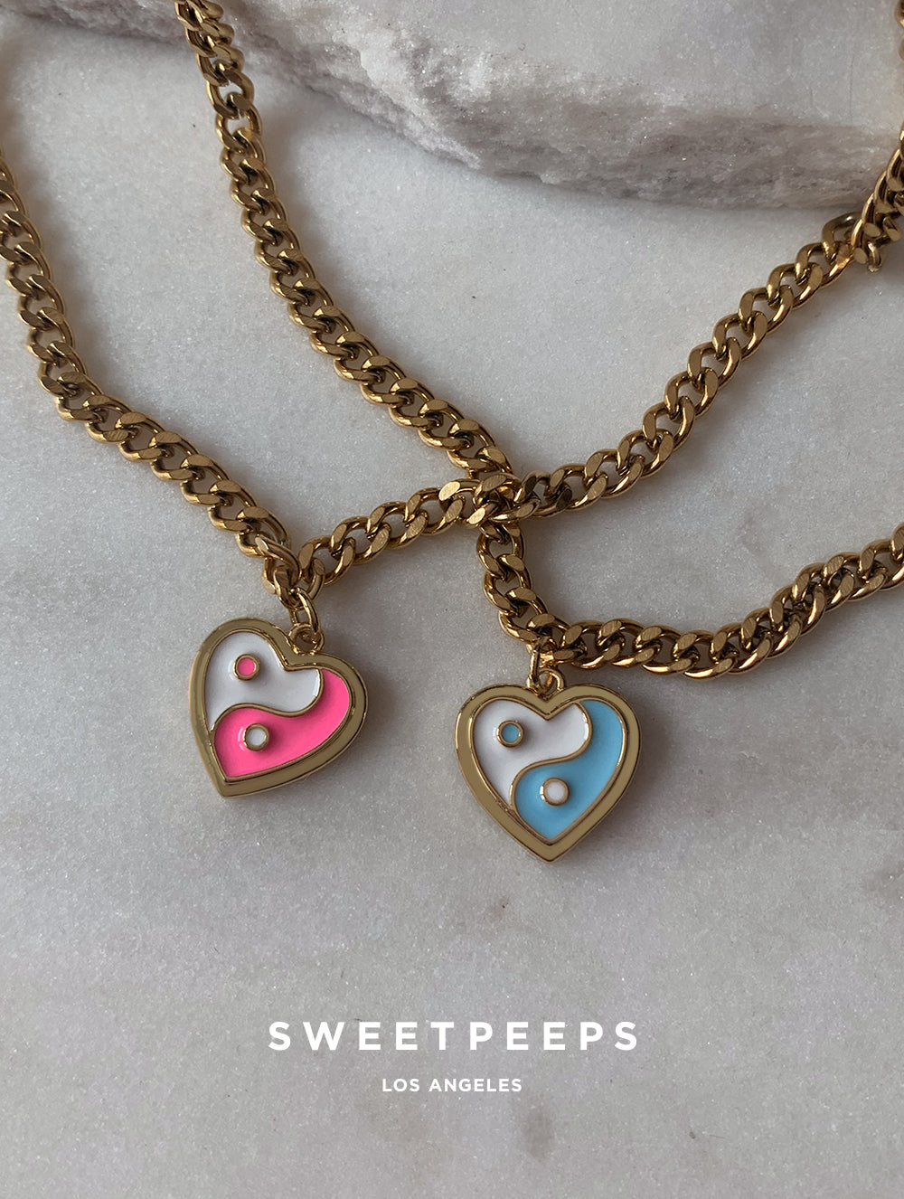 Pastel Heart Yin Yang Choker