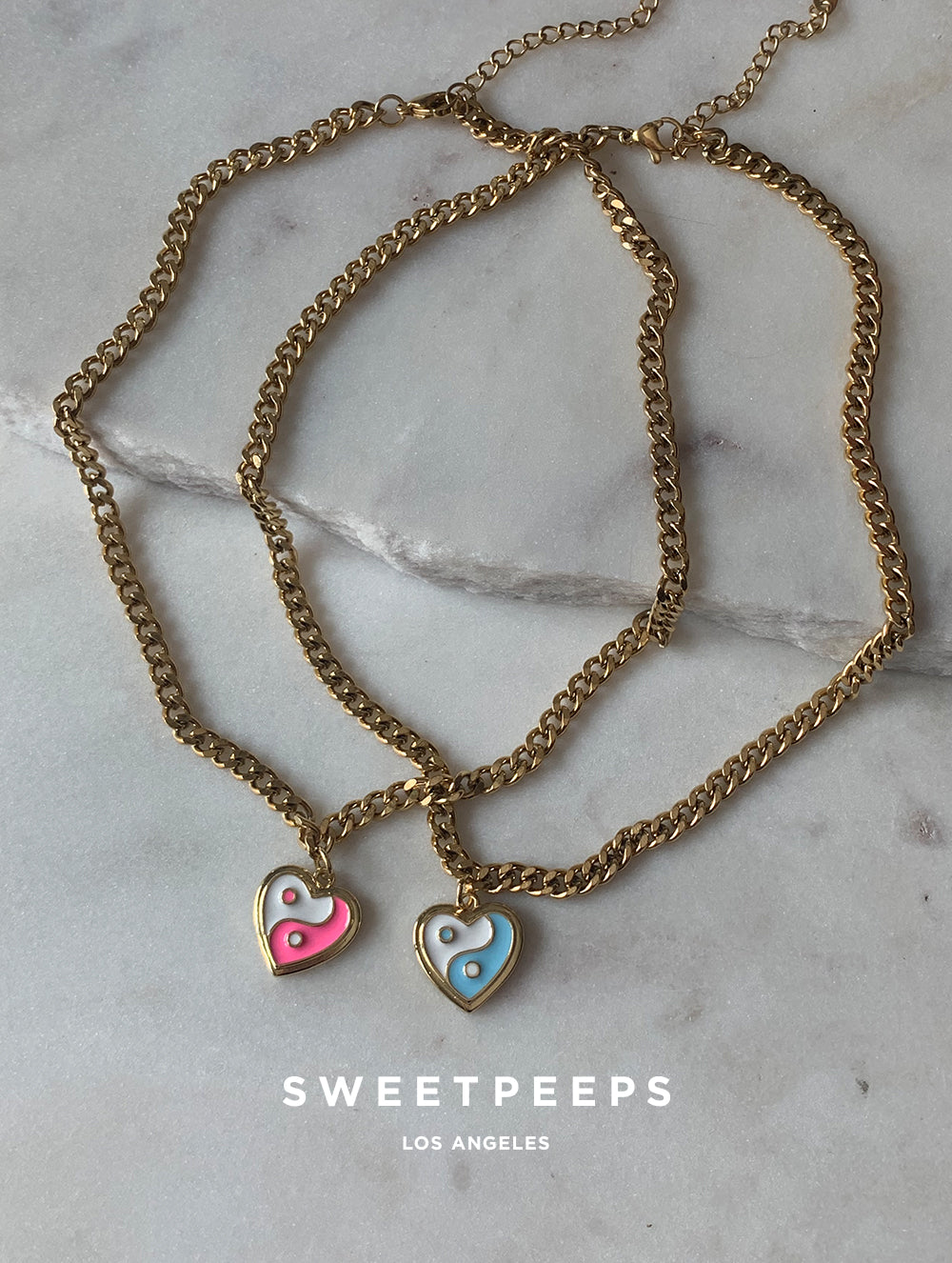 Pastel Heart Yin Yang Choker