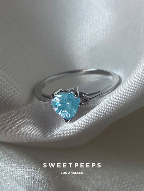 Sterling Silver Baby Blue Ring