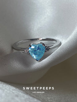 Sterling Silver Baby Blue Ring