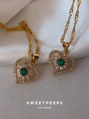 Green Heart Necklace