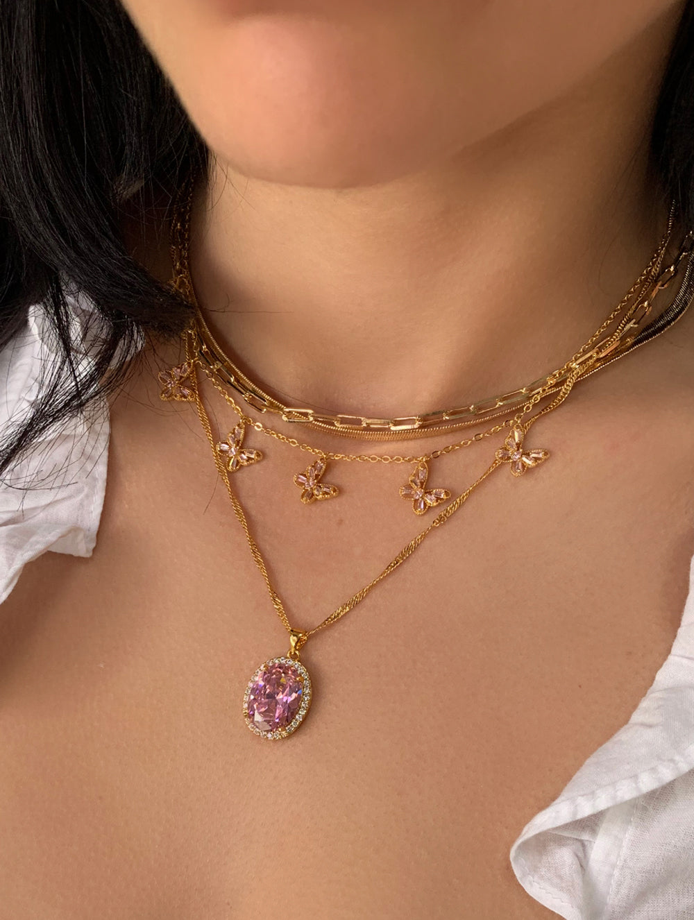 Diamond Butterfly Choker