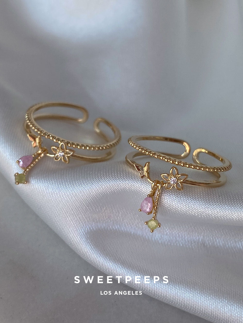 Bambi Butterfly Charm Ring