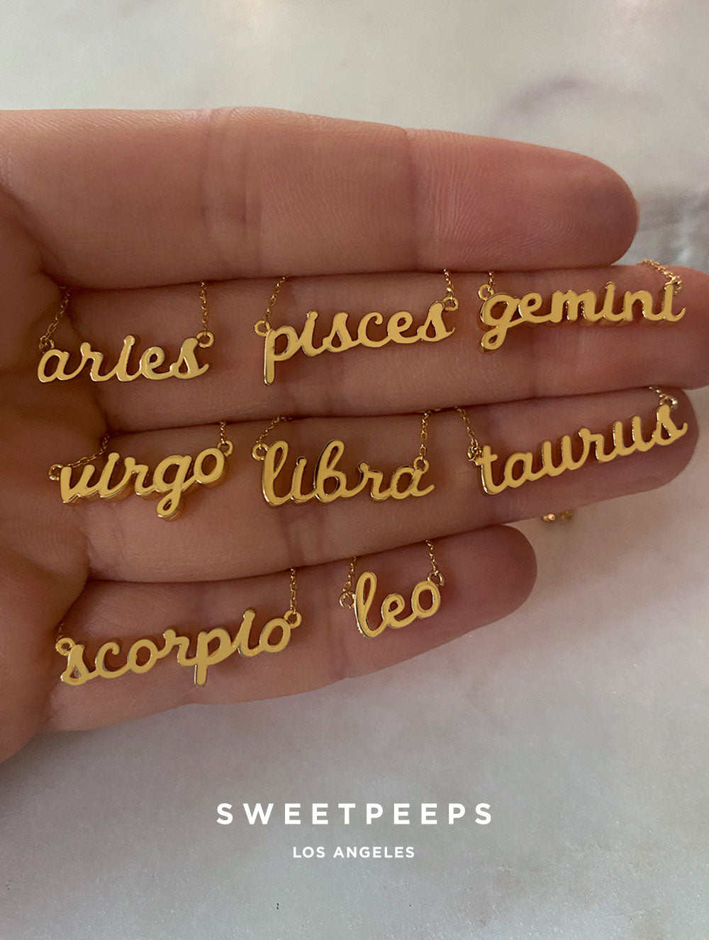 Script Horoscope Necklace