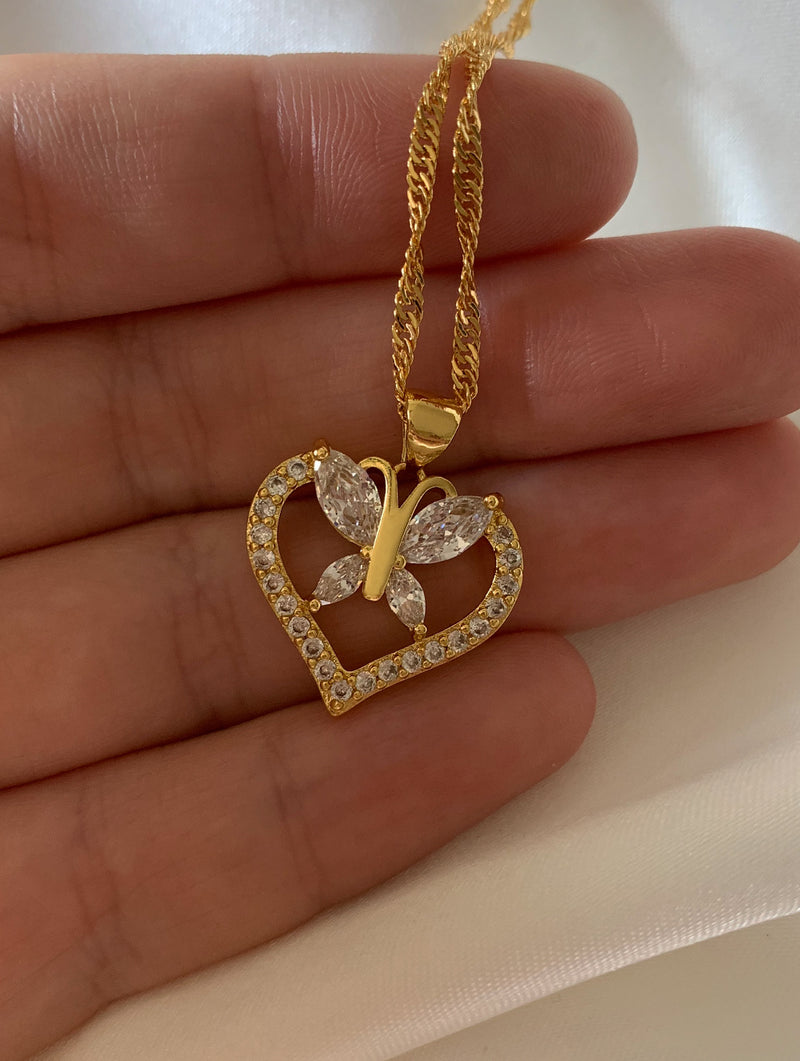 Butterfly Heart Necklace (BH)