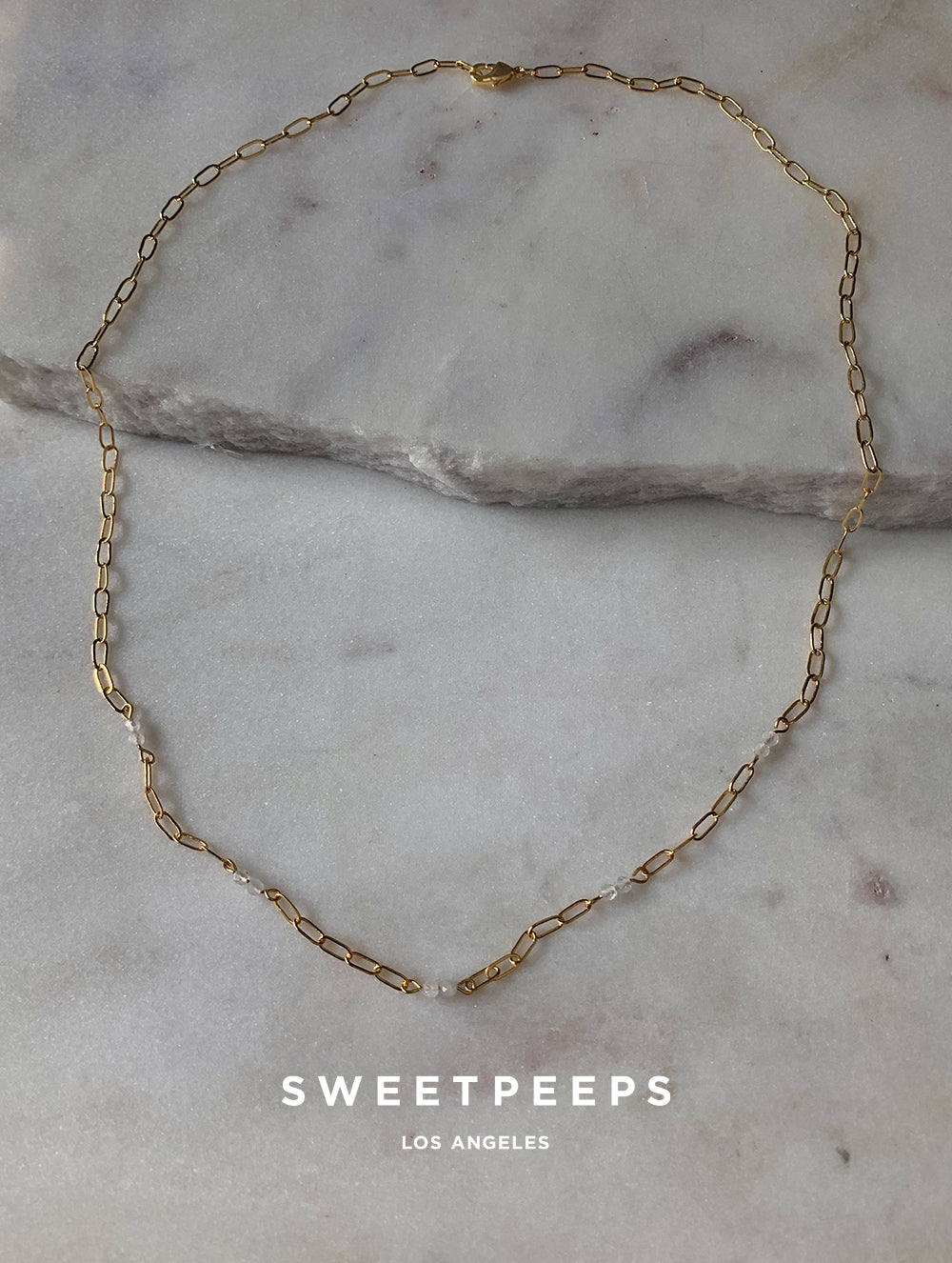 PaperClip Beaded Necklace