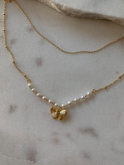 Double Layered Butterfly Necklace (PEL)