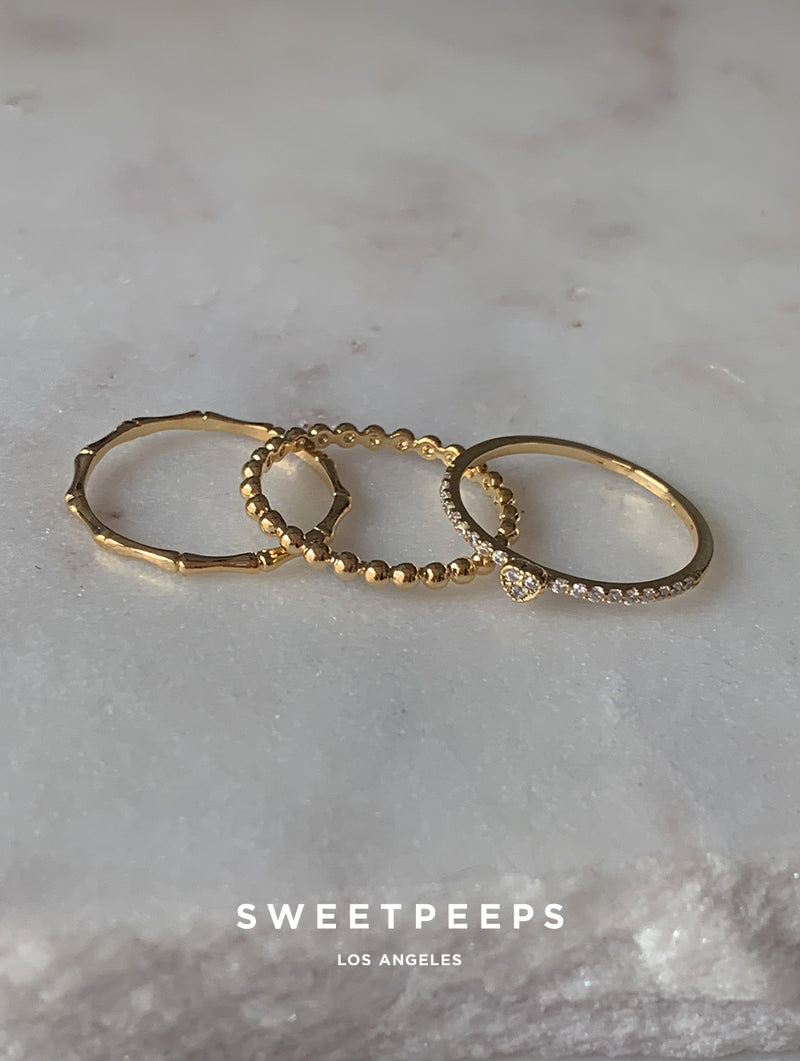 Perfectly Thin 3 Ring Set